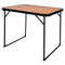 AKTIVE Tavolo alto pieghevole, 80x60x67 cm, Antiribaltamento, Struttura in acciaio, Piano in MDF effetto bambù, Maniglia per il trasporto a mano, Tavoli da campeggio, Spiaggia, Giardino (63017)