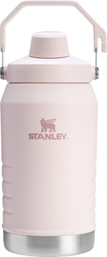 Stanley IceFlow Schnellfluss-Krug mit Griff 64 oz (1,9 l) | Aufschraubbarer abgewinkelter Ausgießerdeckel | Auslaufsicher für Reisen und Sport | Isolierter Edelstahl | BPA-frei | Rosenquarz 2.0