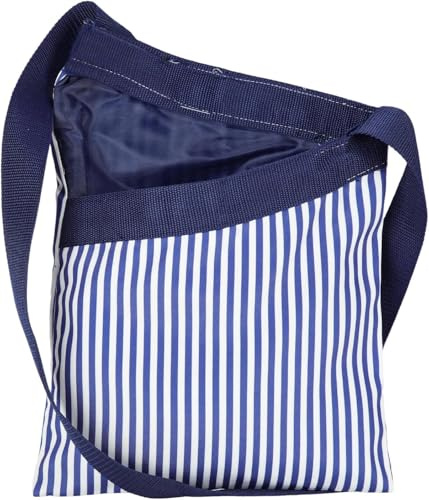 Peg Bag for Washing Line, Large Capacity, Waterproof, Easy Carry, High Capacity Clothes Peg Bag Organizer, Peg Basket for Washing Line, Durable Clothes Pegs Bag for Home Laundry (Blue Striped)
