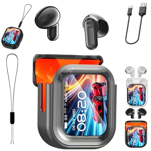 Écouteurs Intra-Auriculaires Ne20, Bluetooth 5.4, Écran LED, Autonomie De 48 H, Réduction De Bruit Tactile, pour Le Sport, avec Traduction Automatique en Temps Réel (140 Langues) (Black)