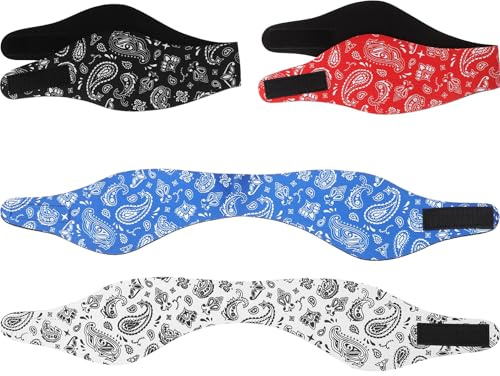 Toyvian Bandeaux De Natation Réglables Imperméables en Néoprène 4 Pièces pour Protection des Oreilles Garçon Et Filles Et Adultes Sport Bain Piscine