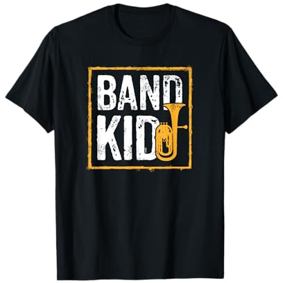 Band Kid per Giovane Musicista di Corno Baritono Maglietta