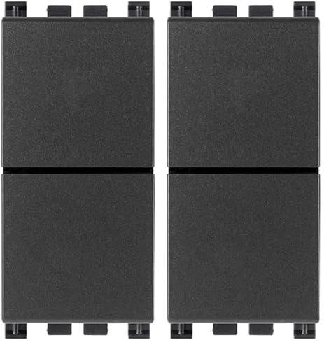Vimar Due Pulsanti Indipendenti Nocon No 10A, Grigio (Confezione da 2)