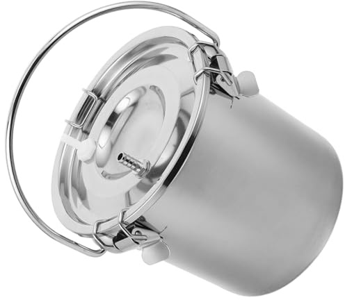 WNXGNHO Cubo De Leche De Acero Inoxidable De 3L/5L para Vacas Cabras Y Caballos Accesorios para Máquina De Ordeño a Prueba De Herrumbre Cubo para Leche para Vacas Y Ovejas