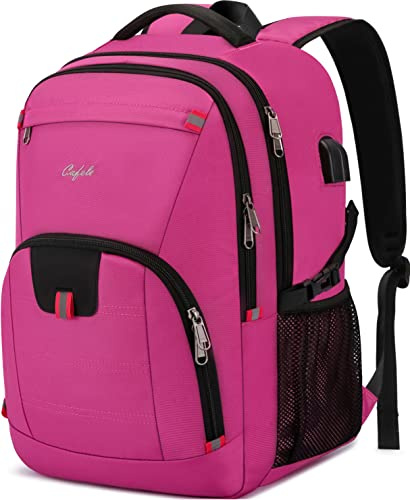 Cafele Zaino per Laptop da Viaggio Zaino per Computer di Grandi Dimensioni Zaino Elegante da College con Porta di Ricarica USB & Tasche RFID Daypack Idrorepellente per Scuola/Affari