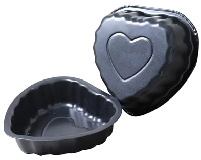 Zenker Set di 2 stampi a forma di cuore, per mini torte, materiale acciaio al carbonio antiaderente, temp. max 230 °C, dimensioni 11 x 12,8 x 3 cm, Linea Special Mini