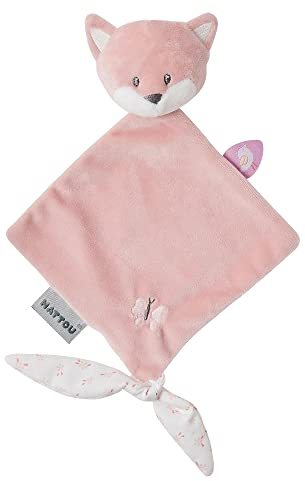 Nattou Mini-Schnuffeltuch aus Polyester, Fuchs Alice, Wegbegleiter ab der Geburt, Ca. 28 cm, Alice und Pomme, Rosa