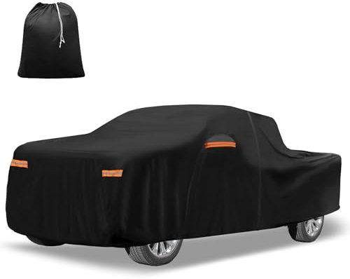 X AUTOHAUX Housse de Voiture en Tissu 210D-PU avec Fermeture éclair de Porte, imperméable, Coupe-Vent, Protection intégrale Contre Le Soleil, la Pluie et la Neige