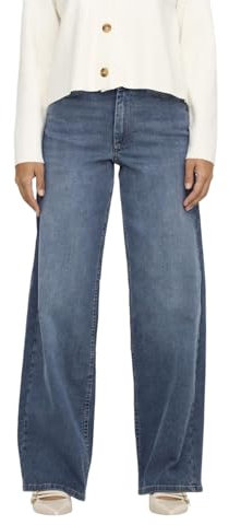 ONLY Female Jeans mit weitem Bein ONLMADISON Hohe Taille Weiter Beinschnitt Jeans