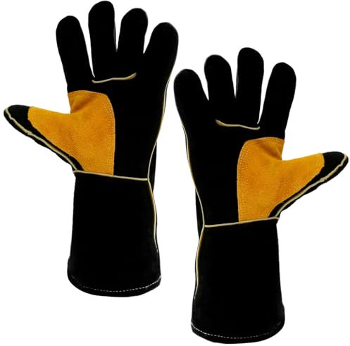 Guantes para barbacoa resistentes al calor, 100 % suaves, gruesos, seguros, guantes de barbacoa, talla única, transpirables, antideslizantes, guantes de horno, guantes ignífugos, guantes de cocina,