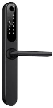 BOT Serratura elettronica per porta, Smart Lock Doorknob, TTlock, Bluetooth, funzione intelligente, serratura con lettore di impronte digitali, senza inserto cilindro (nero, senza inserto cilindro)