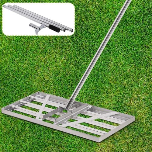 Raschietto XXL 85x35 cm | Manico regolabile 2 m | Rase Rase Rase Sanden Topdressing Superfici Lawn Leveler Giardino Livellamento
