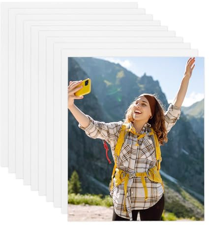 sourcing map 10 PCS Sublimation Metal Photo Blanks 4x6, 0.45mm(0.018) Aluminum Photo Sign Blanks Poster Frame for DIY Printing, Wall Decor, Bedroom Living Room