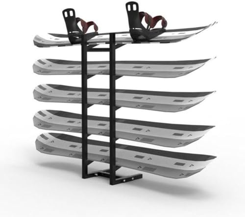 sdneNest Estante de almacenamiento para tablas de snowboard, estante de almacenamiento de metal, estante de exhibición de tablas de muestras, estante de almacenamiento de colchonetas deportivas, color