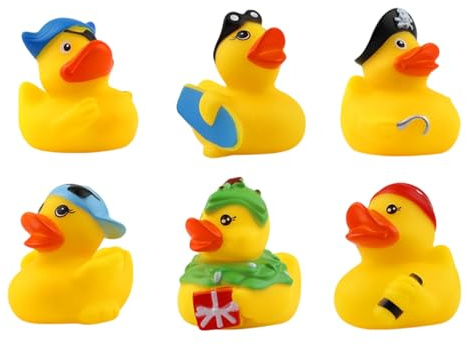Lot de 6 Canards de Bain en Plastique pour Bébé - Jouet de Bain Flottant et Siffleur - Canard en Caoutchouc Rigolo pour Enfant 1 2 3 Ans - Idéal pour Piscine et Jeux d'Eau - 4cm