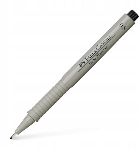 Faber-Castell 166899 – Bolígrafo de Tinta Ecco Pigment 0,8 mm, Negro