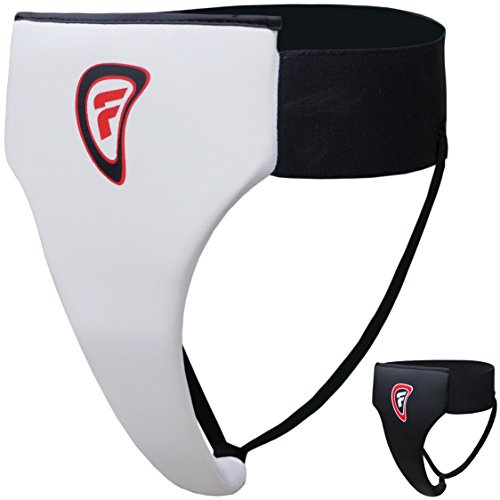 Farabi Sports Female Ladies Groin Guard Protector Kickboxing Mix Martial Arts Womens (S/M, White)