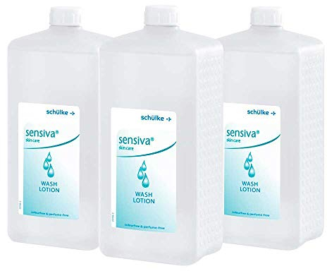 3x 1000 ml Eurofl. Schülke Sensiva® Waschlotion Reinigungslotion Flüssigseife Lotion, seifenfrei