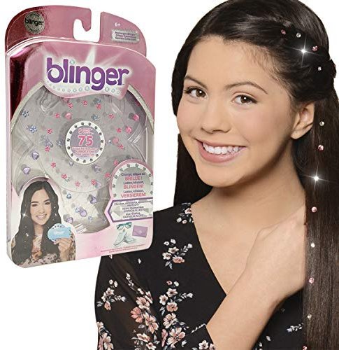 Bandai - Blinger - Recharge pour Machine Blinger à Coller des Strass sur Cheveux, Vêtements ou Accessoires - 75 Brillants Inclus - Loisirs créatifs - Modèle aléatoire