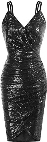 GRACE KARIN Bleistift Kleider etui cocktailkleid Damen Festliche Kleider schwarz Partykleider CL762-3 S