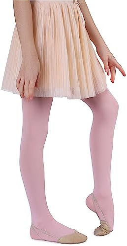 NOQ Mikrofiberstrumpbyxor för flickor 60 DEN mjuka varma bekväma ogenomskinliga för barn vardagliga fester dansskola ett par Mary, Bomull Candy, 134-140