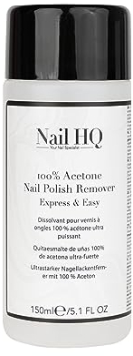 Nail HQ 100% Acetone Nail Polish Remover - 150ml - Express & Easy