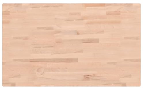 vidaXL Piano Tavolo 100x60x4cm Rettangolare Legno Massello di Faggio