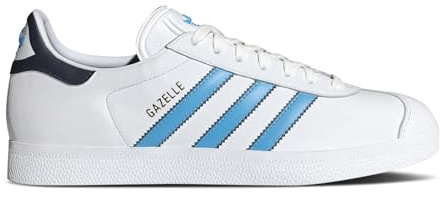 adidas Men's Gazelle Indoor Sneaker, Cloud White/Semi Blue Burst/Night Indigo, 9 UK