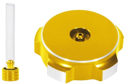 Tunejoy Tappi Serbatoio Carburante per Moto Copertura del Serbatoio del Benzina in Alluminio per ATV Dirt Bike Pit Bike 49 mm Oro
