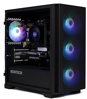 MW Gaming PC Air i5TS • 10 Core 14400F • RTX 5060 Ti 8GB DDR7 • 32GB 3200MHz DDR4 • 1TB NVME SSD • 650W PSU • Montech 100 Air Black Mesh RGB Gaming • 1200 WiFi + Bluetooth • Windows 11