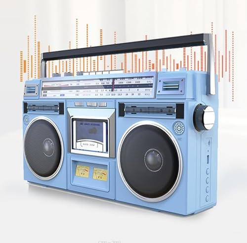 Cassette Boombox Retro Player con Bluetooth e riproduzione USB - Funzione di registrazione per riunioni di famiglia e viaggi