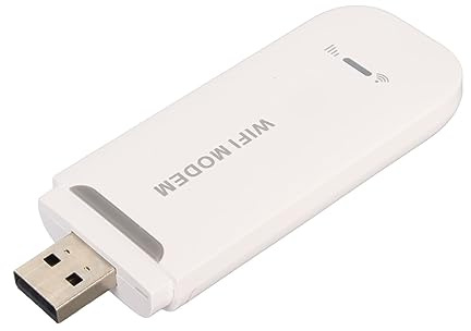 Irfora 4G Trådlös Router, 4G LTE WiFi-router, SIM-kortplats 10 Användare Delar Bärbart USB WiFi-modem för Kontorsresor Hem, Upp Till 10 Användare med Upp Till 150 Mbps (Vit)