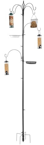93 inch Black 6-Hook disassembly Bird Feeding Rack