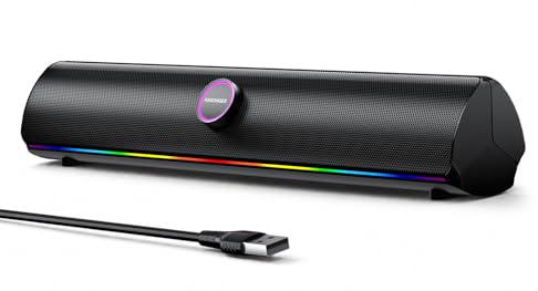 KASOHQEE Computer Speakers for Desktop PC, USB Speakers for Gaming, Music
