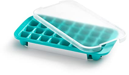 Lékué Eiswürfelbereiter, Gummi, SBS, blau, für 32 Eiswürfel 0620100V08C050