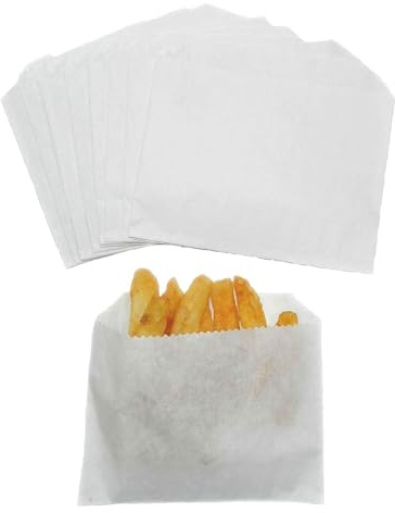 Regency Wraps Grease Resistant Serving Bag For Outdoor Entertaining, French Fry Bag, Pack of 50