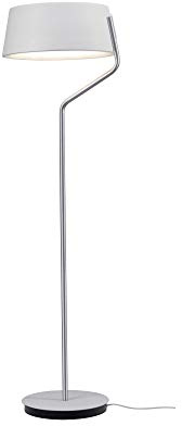 Paulmann 79721 lampadaire LED Bela incl. 1x22 watts gradable Lampe sur pied Blanc, Chrome mat luminaire sur pied Blanc chaud 2700 K