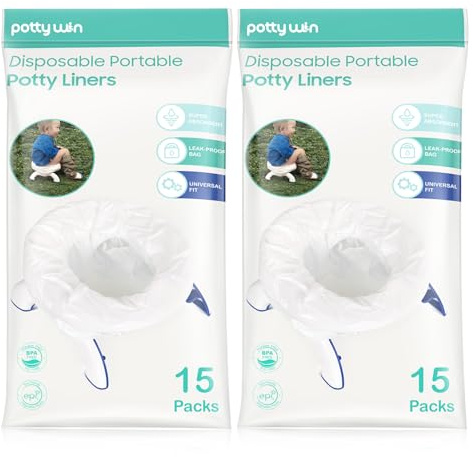 [30 Counts] Disposable Potty Liners Compatible with OXO Tot 2-in-1 Go Potty, Potty Refill Bags for Toddler Travel, Universal Potty Bags Fit Most Potty Chairs and Travel Potty