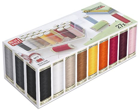 Gütermann Storage Box with Threads, Assorted, 27 Reel,799749