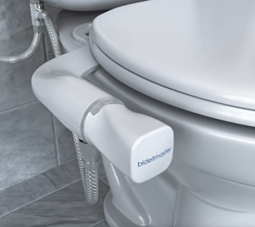 bidetmaster Accesorio de bidé Infiniti ultrafino para inodoro del Reino Unido, boquilla doble (lavado femenino/posterior), bidé de presión de agua ajustable con entrada de metal no eléctrica, manguera