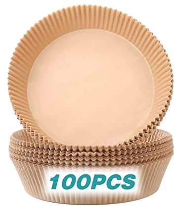 Qhou Carta da Forno per Friggitrice ad Aria, 100 Fogli Monouso per Forno Vapore, Microonde