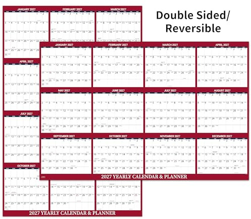 2027 Dry Erase Wall Calendar - 2027 Wall Calendar, 34.6 x 22.9