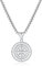 L.Karden Halskette Edelstahl Kette Herren mit Kompass Anhänger für Männer Plattierten Schmuck Geburtstag Jahrestag Geschenke 55cm