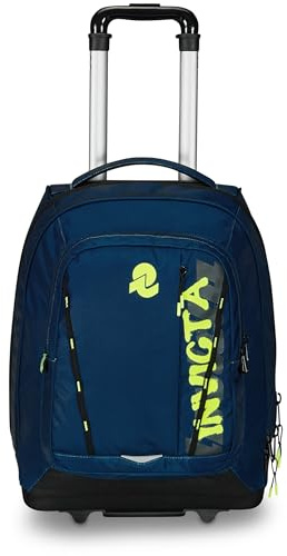 Invicta Trolley école Bump Change Line Color, bleu, 2 en 1, sac à dos double compartiment avec chariot fixe, poche PC, poche gourde, poche avec organisateur et système de croisement, sac à dos voyage,