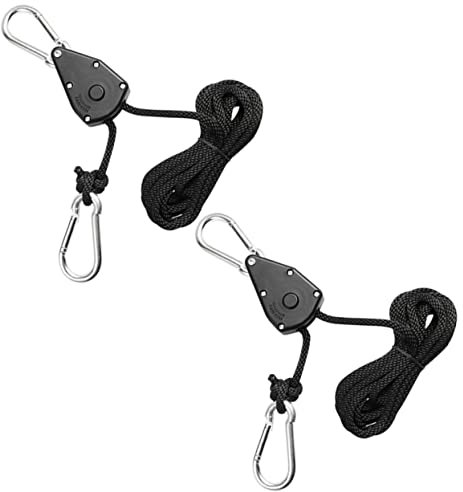 Mipcase Lot De 2 Supports Pour Lampes De Culture – Cordes Réglables Avec De Levage Pour Suspendre Plantes Et Lampes De Culture – Fabriqués En Nylon Alliage De Zinc Et Acier Inoxydable