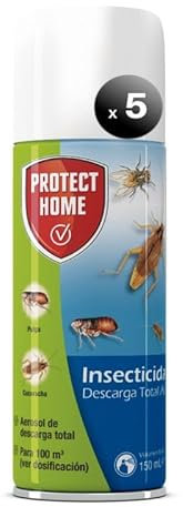 Pack de 5 unidades Protect Home Barrita Insecticida descarga total, automático, ideal frente a insectos voladores y rastreros en lugares de difícil acceso. Fácil de usar y eficaz.