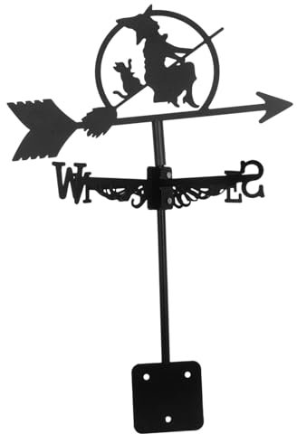 Yardwe Banderuola Da Giardino Retrò Con Strega Decorazione Ornamentale Banderuola Da Per Esterni