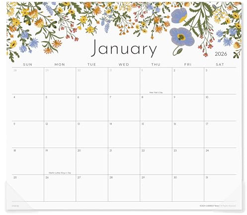 Cabbrix Magnetic Calendar for Fridge, 2026 Refrigerator Calendar From Now to June 2027 for Planning and Organizing Your Life, 13 x 11-1/2 Inches, Floral