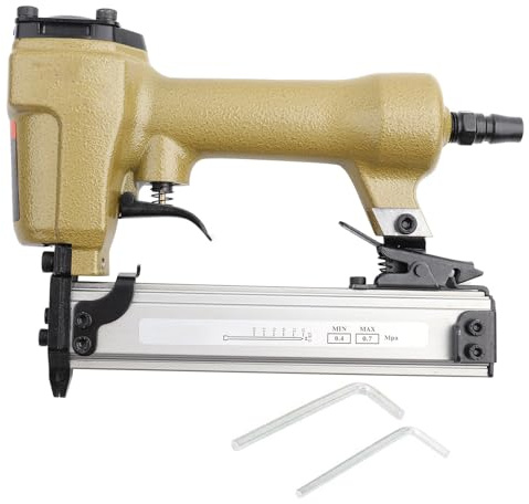 Pneumatisk nagelpneumatisk nagelpistol för kornspikar med 100 bitar av 10-25 mm för snickeri, förpackning och dekoration lätt aluminiumlegeringskropp