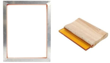 Silk Screen Printing Kit Squeegee Tool Parts Set(2PCS,150T(380M))